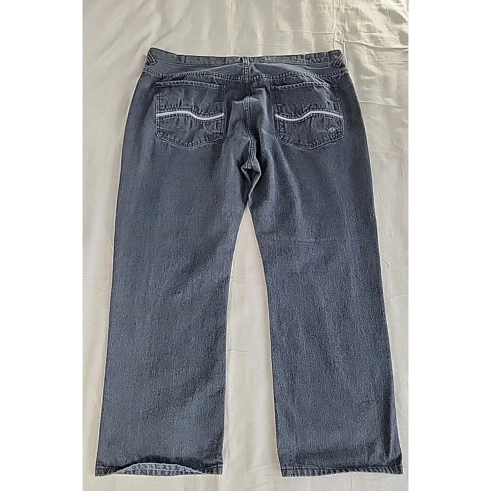 Enyce Jeans Mens 47x30.5 Stonewash Black Hip Hop Wide Baggy Sean Combs High Rise